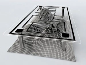 waves design coffee table 3D Model