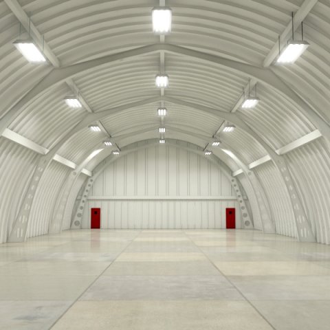hangar interior scene 3D Модель .c4d .max .obj .3ds .fbx .stl .blend 