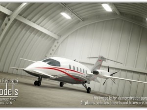 hangar interior scene 3D Модель