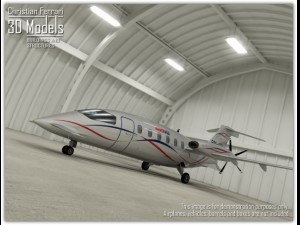 hangar interior scene 3D Модель