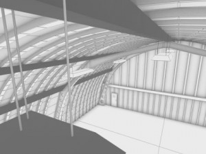 hangar interior scene 3D Модель
