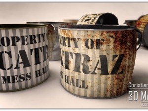 alcatraz tin cup Modèle 3D