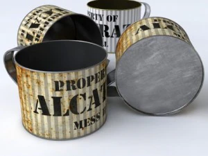 alcatraz tin cup 3D Model