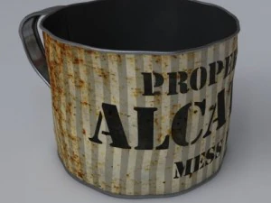 alcatraz tin cup 3D Model