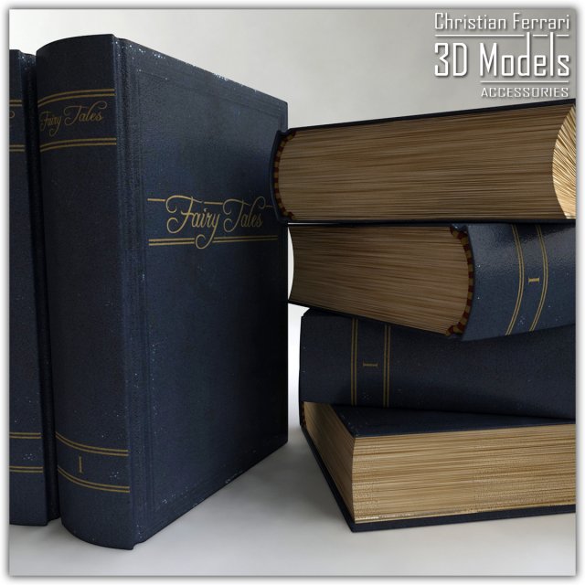 book customizable 3D Модель .c4d .max .obj .3ds .fbx .stl .blend 
