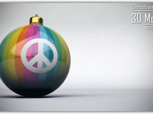 christmas ball peace 3D Model