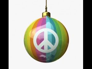 christmas ball peace 3D Model
