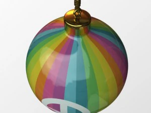 christmas ball peace 3D Model