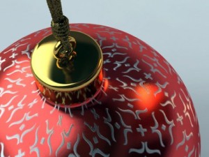 christmas ball red 3D Model