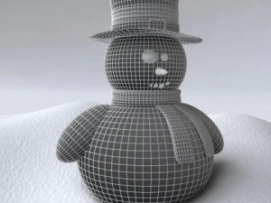 manusia salju Model 3D