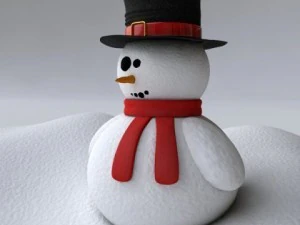 manusia salju Model 3D