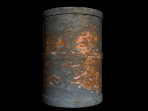 botte arrugginita Modello 3D