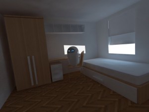 a small bedroom Modelo 3D