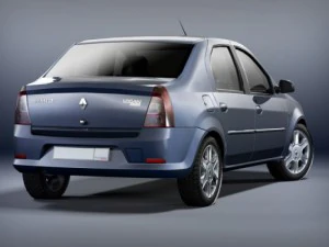 renault logan 2009 low poly 3D Model