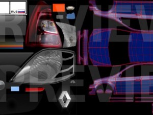 renault logan 2009 low poly 3D Model