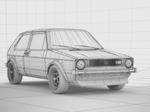 vw golf gti mk1 3D Model