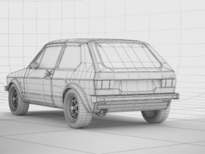 vw golf gti mk1 3D Model