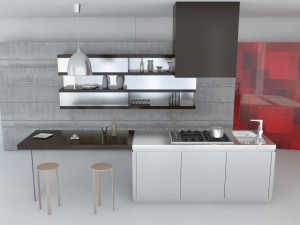 kitchen minimal scene 3D मॉडल