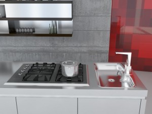 kitchen minimal scene 3D मॉडल