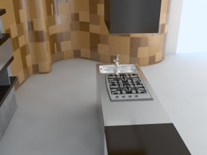 kitchen minimal scene 3D मॉडल