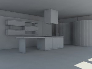 kitchen minimal scene 3D मॉडल