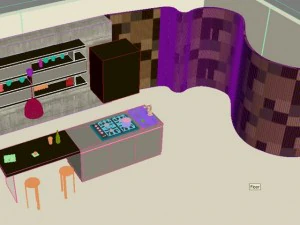 kitchen minimal scene 3D Model