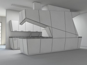 modern kitchen scene max 2011 3D Модель