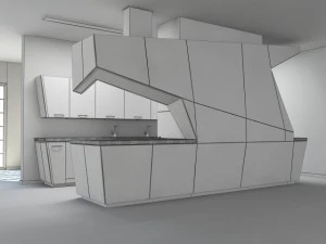 modern kitchen scene max 2011 3D Model
