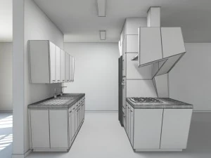 modern kitchen scene max 2011 3D Model