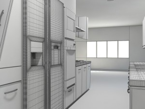 modern kitchen scene max 2011 3D Модель