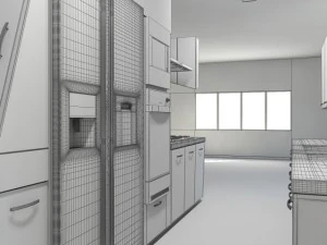 modern kitchen scene max 2011 3D Model