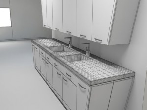 modern kitchen scene max 2011 3D Модель