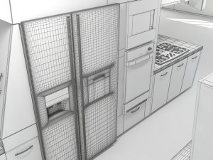 modern kitchen scene max 2011 3D Модель