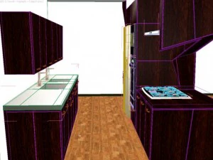 modern kitchen scene max 2011 3D Model