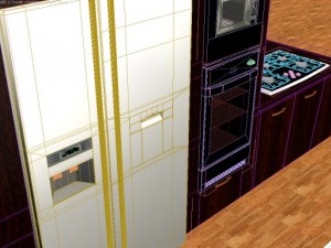 modern kitchen scene max 2011 3D Модель