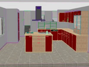kitchen modern max 2011 3D Model