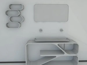 modern bathroom sink max 2011 3D Model