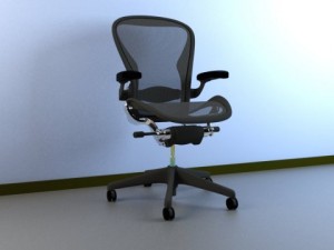 aeron work herman miller chair 3D Model