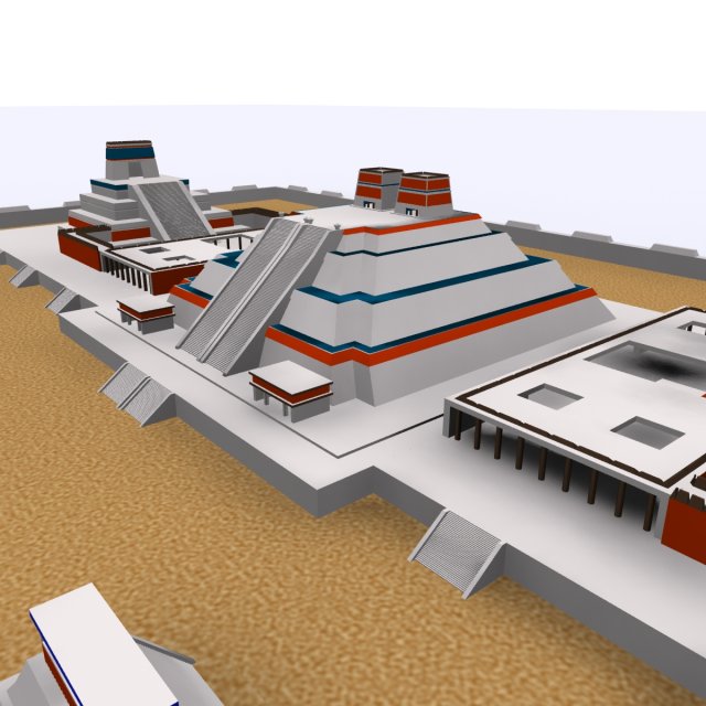 tenochtitlan 3d ancient city max 2010 3D Model .c4d .max .obj .3ds .fbx .stl .blend 