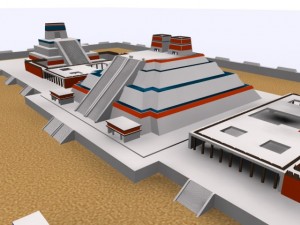 tenochtitlan 3d ancient city max 2010 3D Model