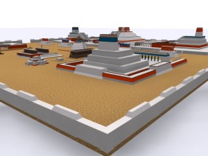 tenochtitlan 3d ancient city max 2010 3D Model