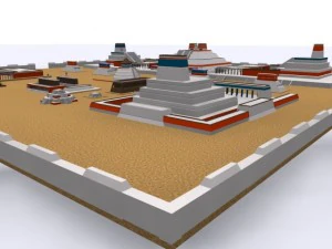tenochtitlan 3d ancient city max 2010 3D Model