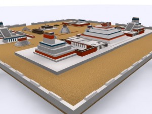 tenochtitlan 3d ancient city max 2010 3D Model