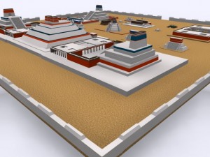 tenochtitlan 3d ancient city max 2010 3D Model