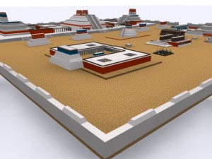 tenochtitlan 3d ancient city max 2010 3D Model