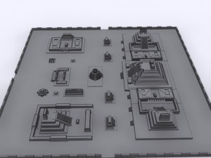 tenochtitlan 3d ancient city max 2010 3D Model