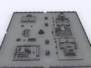 tenochtitlan 3d ancient city max 2010 3D Model