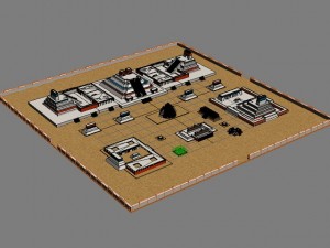 tenochtitlan 3d ancient city max 2010 3D Model