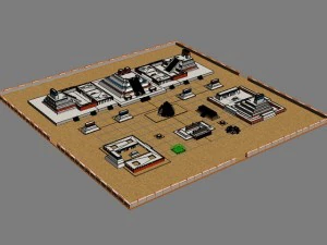 tenochtitlan 3d ancient city max 2010 3D Model