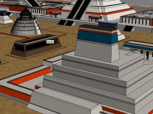 tenochtitlan 3d ancient city max 2010 3D Model